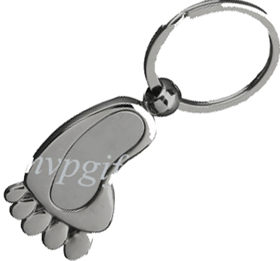 foot metal keychain(m-bk07)