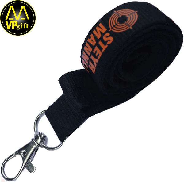 Wholesale custom 15 20mm cheap woven logo silk printing lanyard