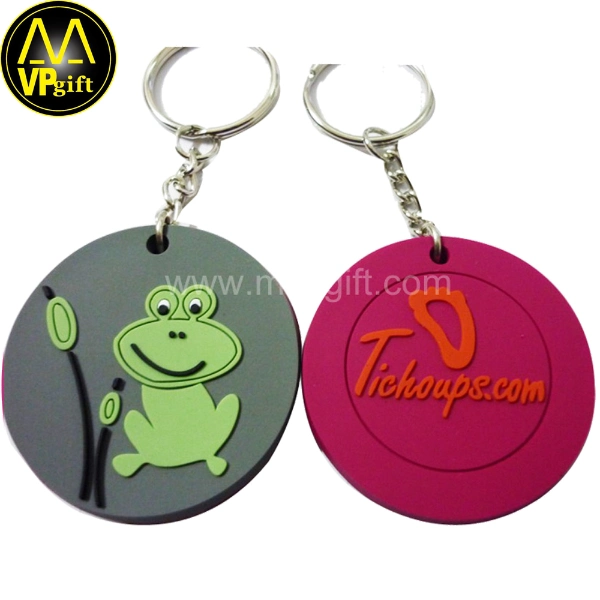 Wholesale smile pig promotion gift plastic pvc tag key finder holder