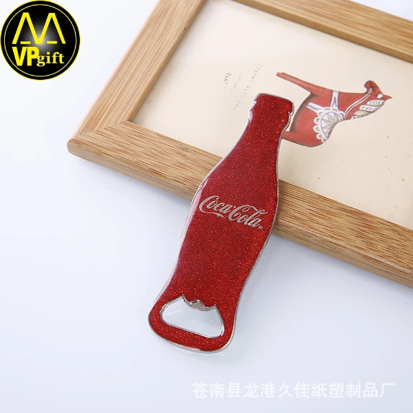 China wholesale custom gold silver coca cola metal gift bottle opener