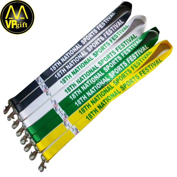 China custom 10 15 20mm printing logo flat lanyards for badge holders