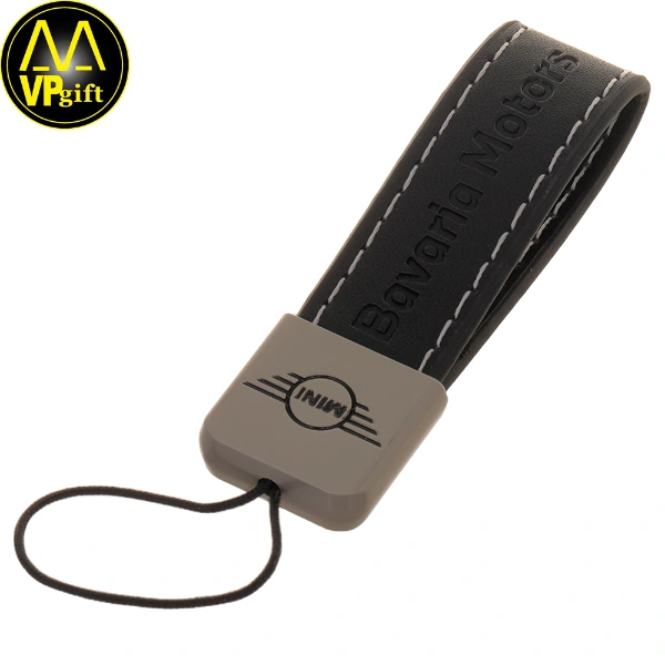 China wholesale custom PU leather promotional gift mini BMW key chain