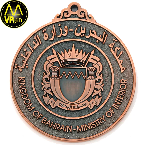 Wholesale Custom metal 3d logo antique bronze trophy gift olympic medal